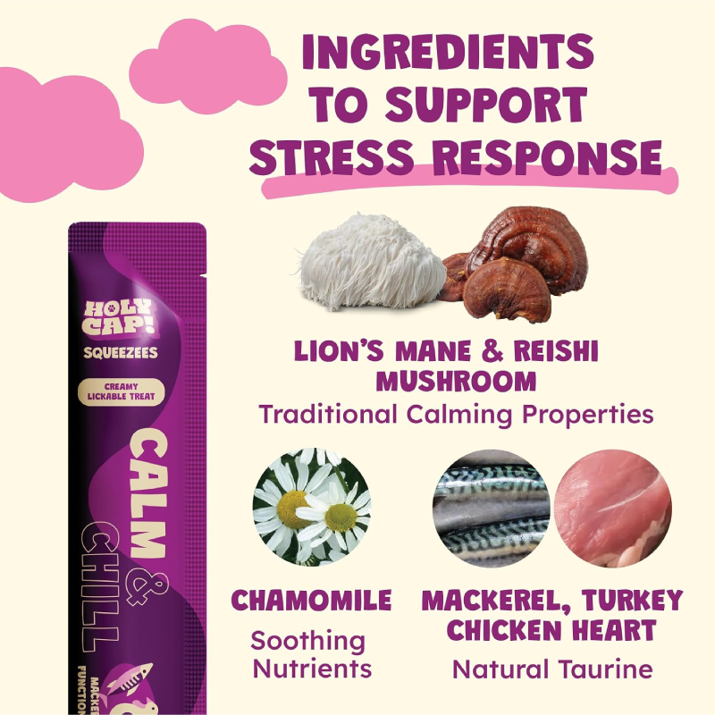 Calm & Chill Cat - Mackerel, Mushroom & Turkey