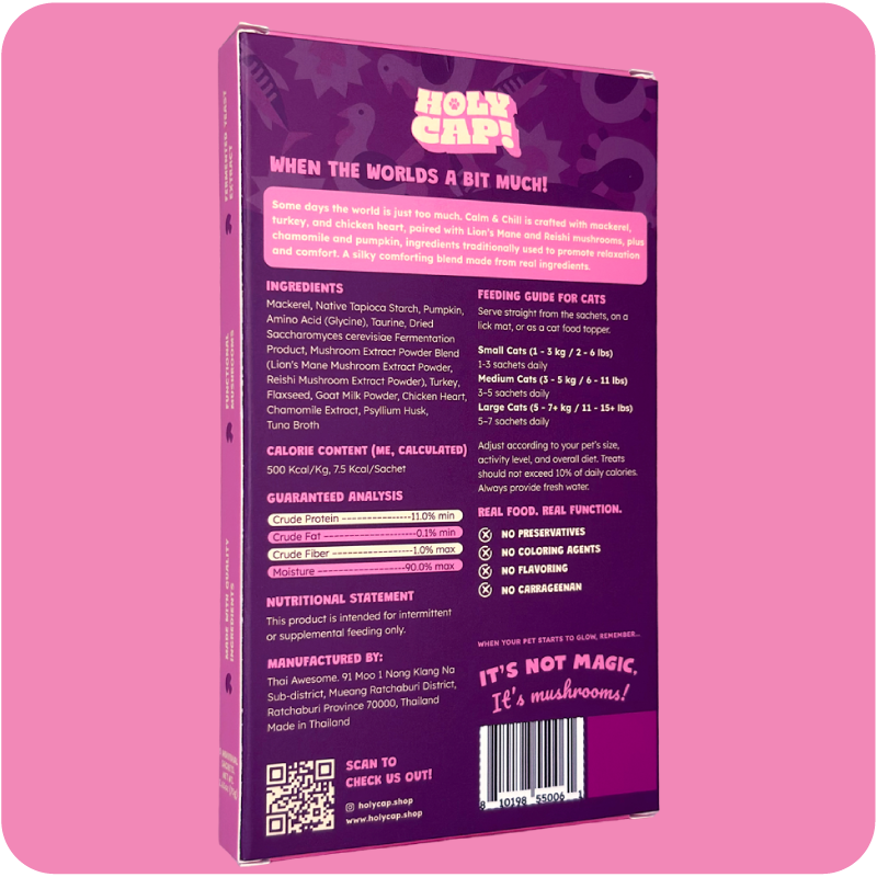 Calm & Chill Cat - Mackerel, Mushroom & Turkey