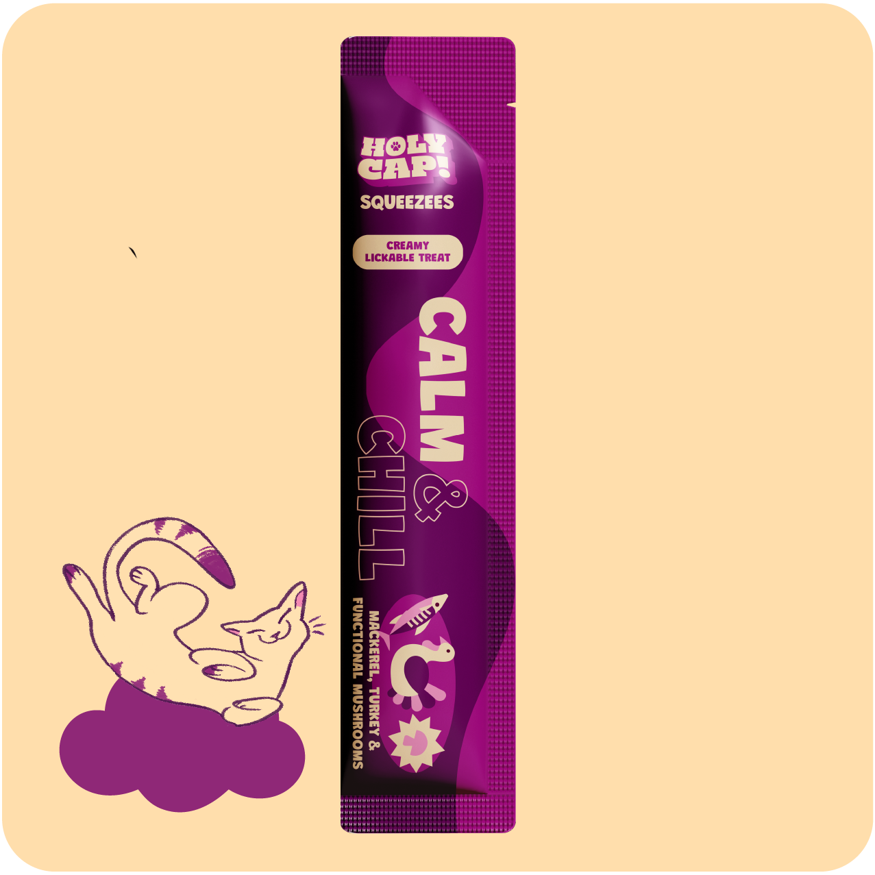 Calm & Chill Cat - Mackerel, Mushroom & Turkey